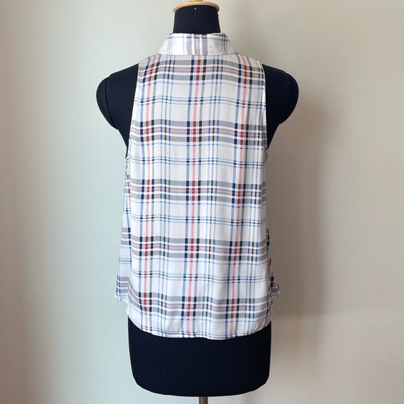 Equipment Plaid Button Down Tank - Picture 2 of 13